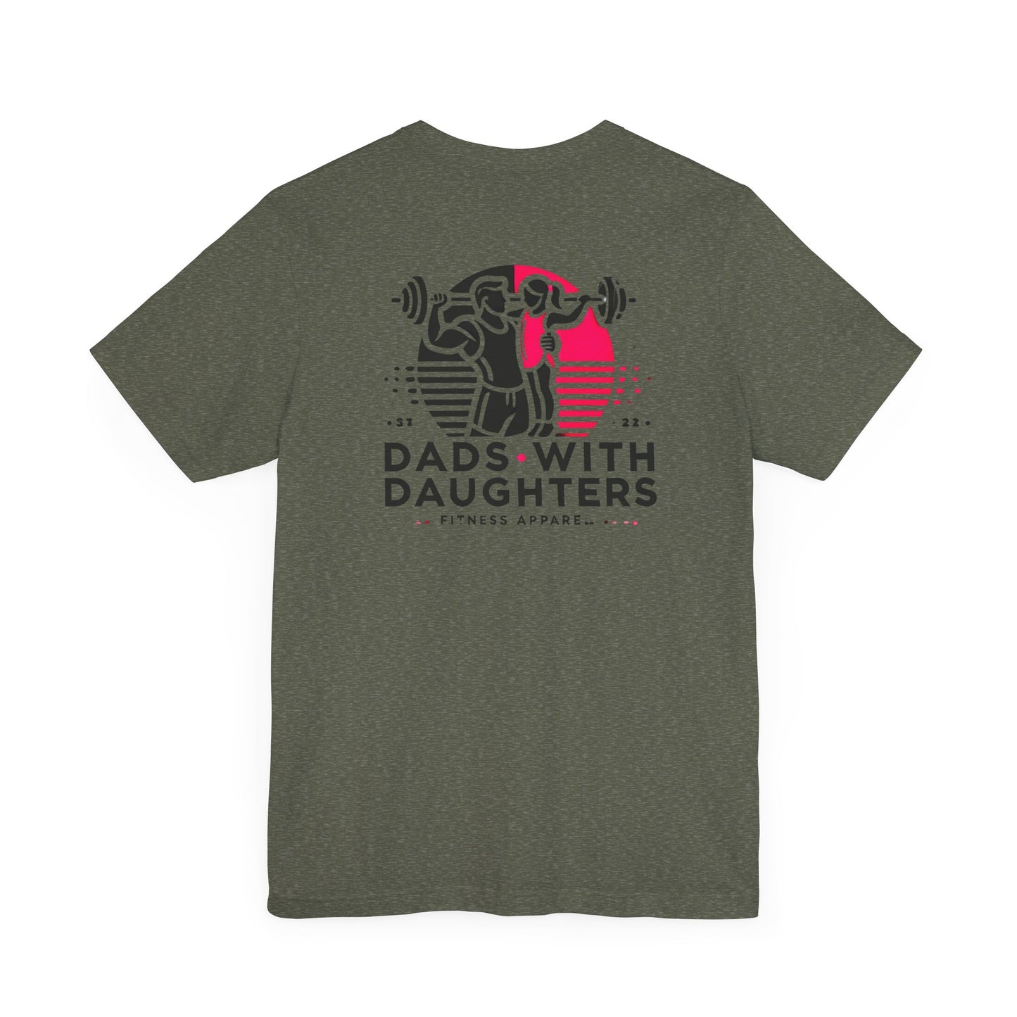 Bella Canvas-Dads with Daughters Fitness Jersey Short Sleeve T-Shirt