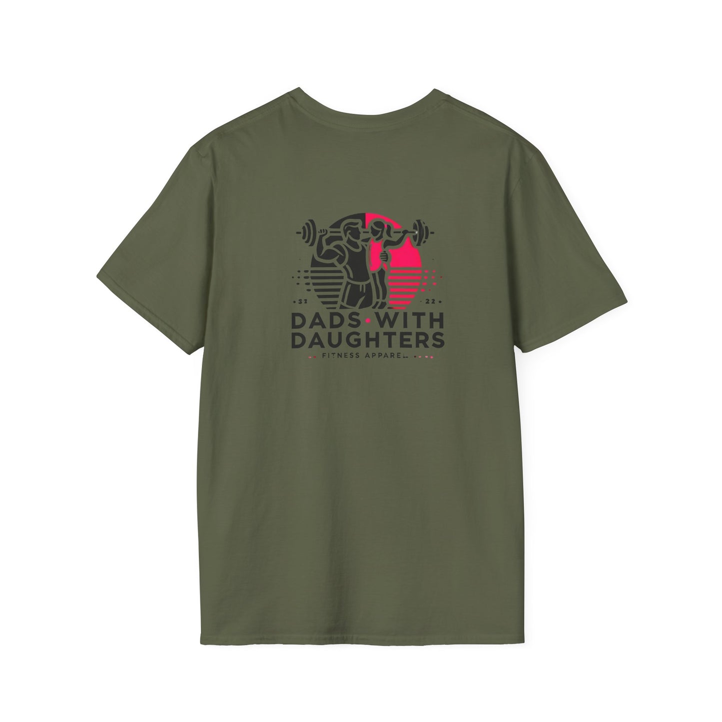 Dad Daughter Fitness T-Shirt Lead Strong Live Strong Her First Hero