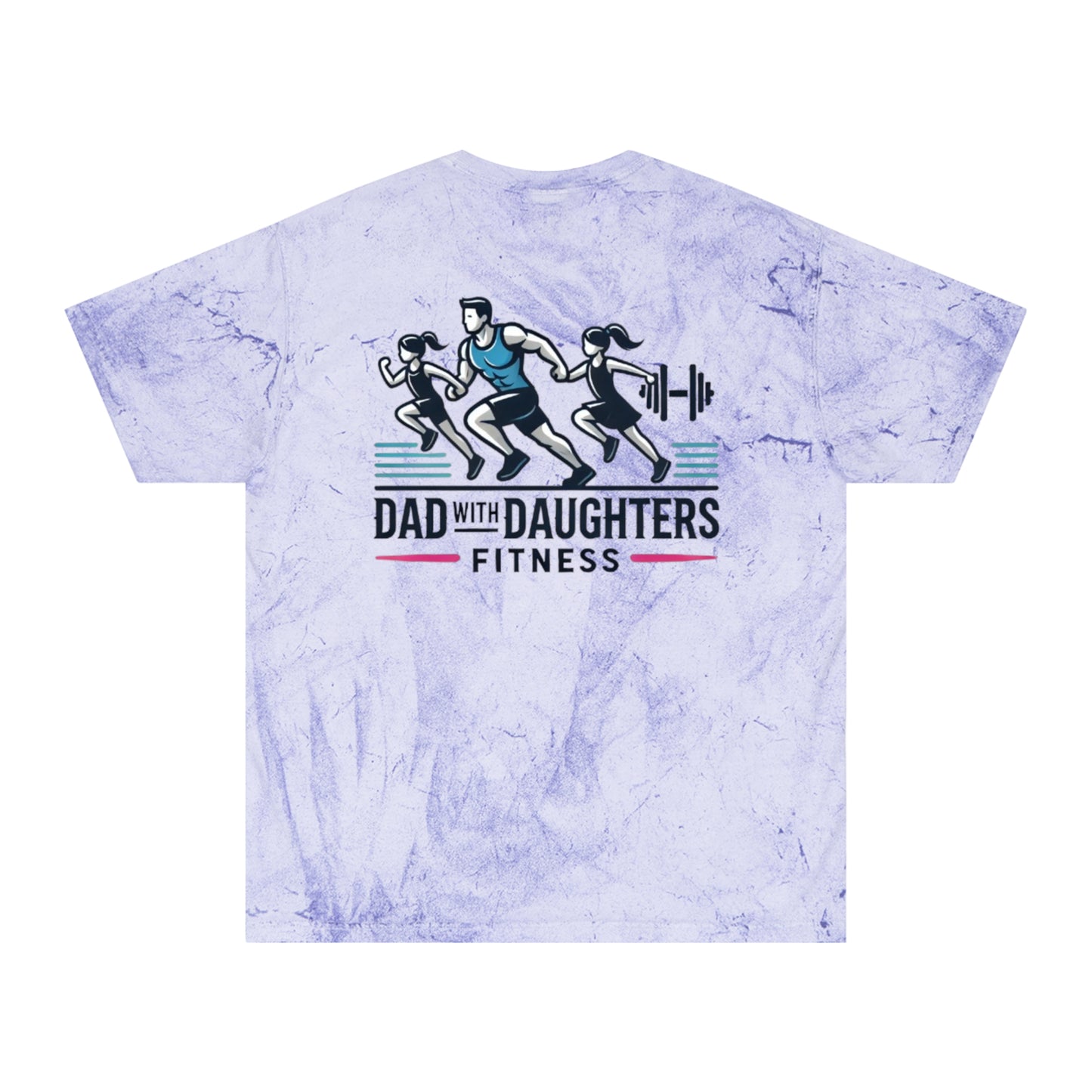 Comfort Colors-Dad with Daughters Fitness Color Blast T-Shirt