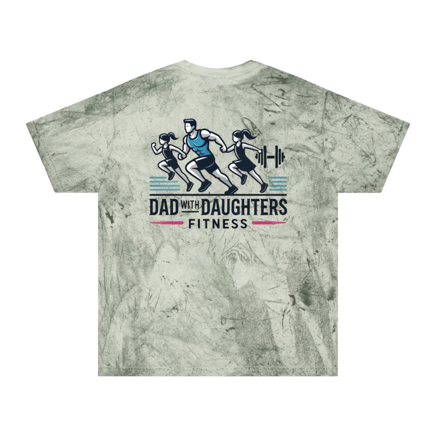 Comfort Colors-Dad with Daughters Fitness Color Blast T-Shirt